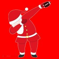 Football Dabbing Santa Santa Hat thumb 1
