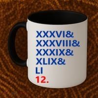 Football Goat New England 5 Time World Champion #12 Coffee Mug thumb 2