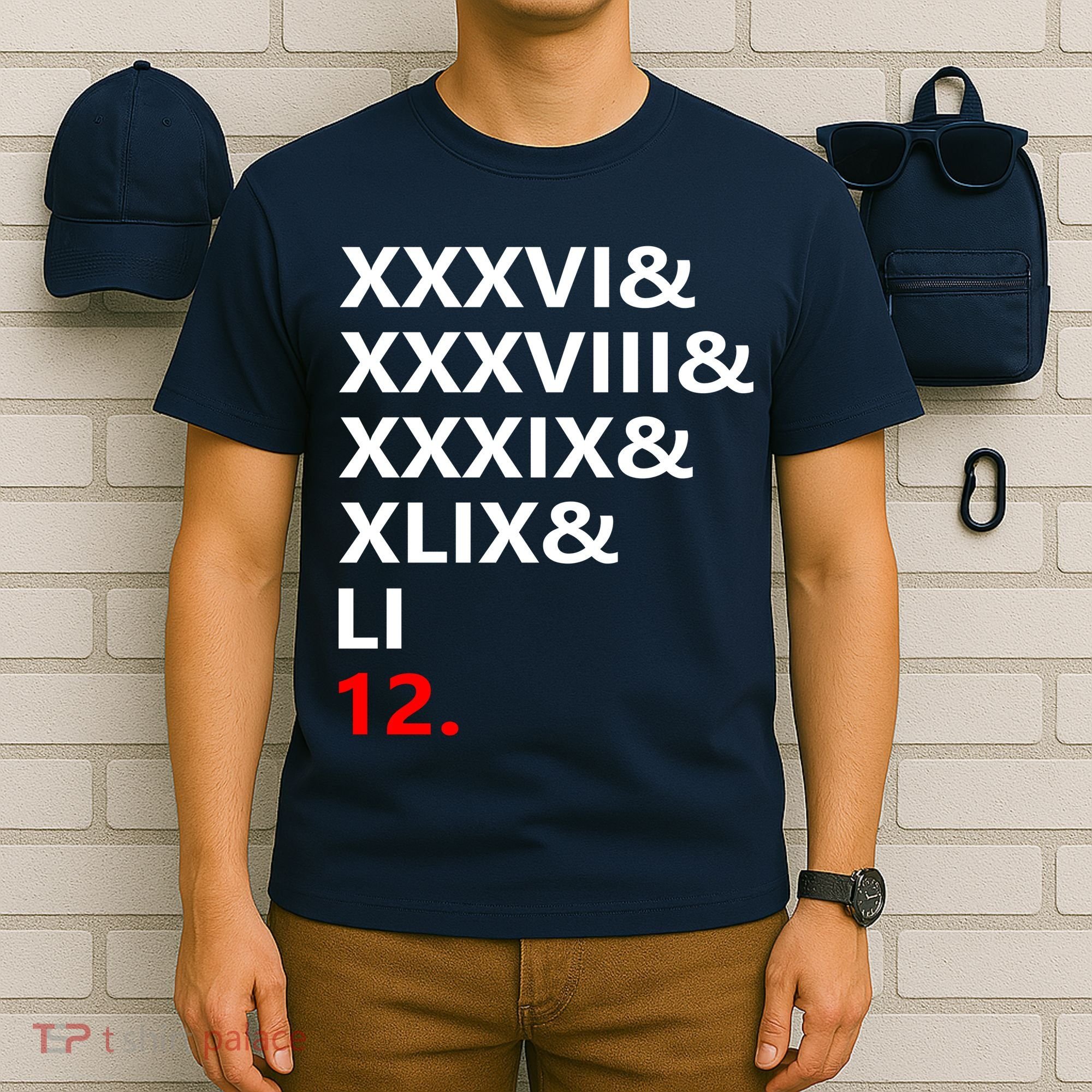 Football Goat New England 5 Time World Champion #12 T-Shirt