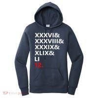 Football Goat New England 5 Time World Champion #12 Women's Hoodie thumb 0