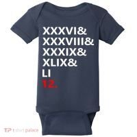 Football Goat New England 5 Time World Champion #12 Baby Bodysuit thumb 0