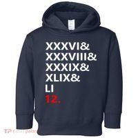 Football Goat New England 5 Time World Champion #12 Toddler Hoodie thumb 0