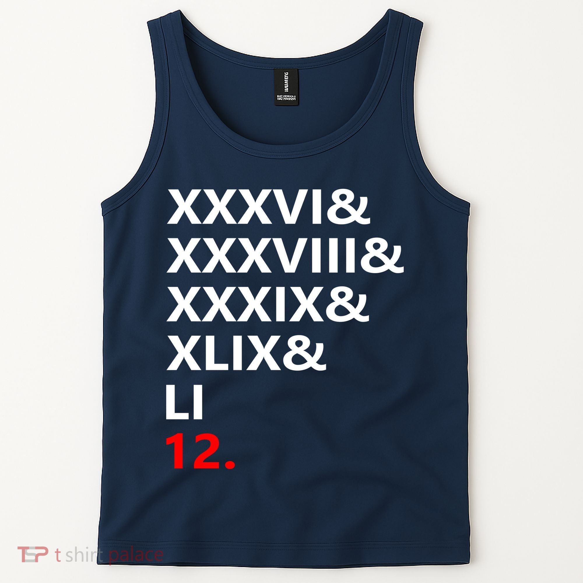 Football Goat New England 5 Time World Champion #12 Tank Top