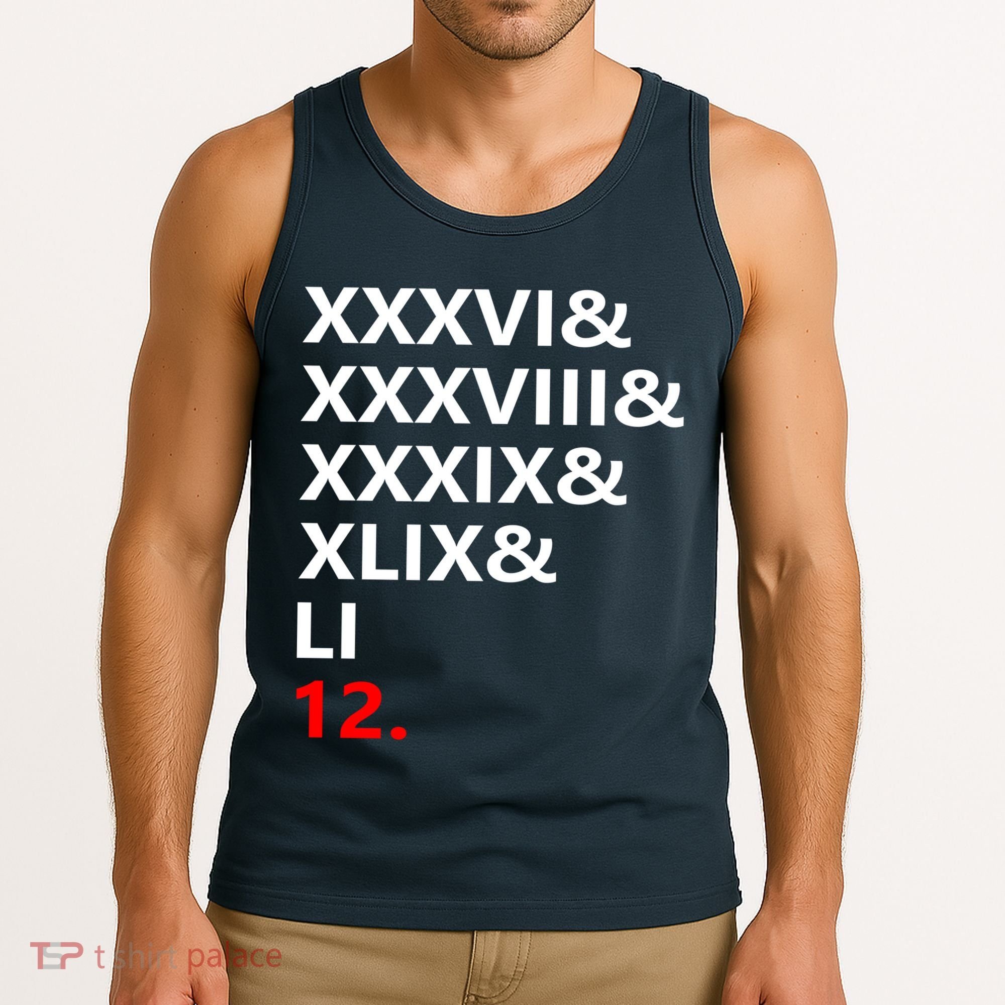 Football Goat New England 5 Time World Champion #12 Tank Top