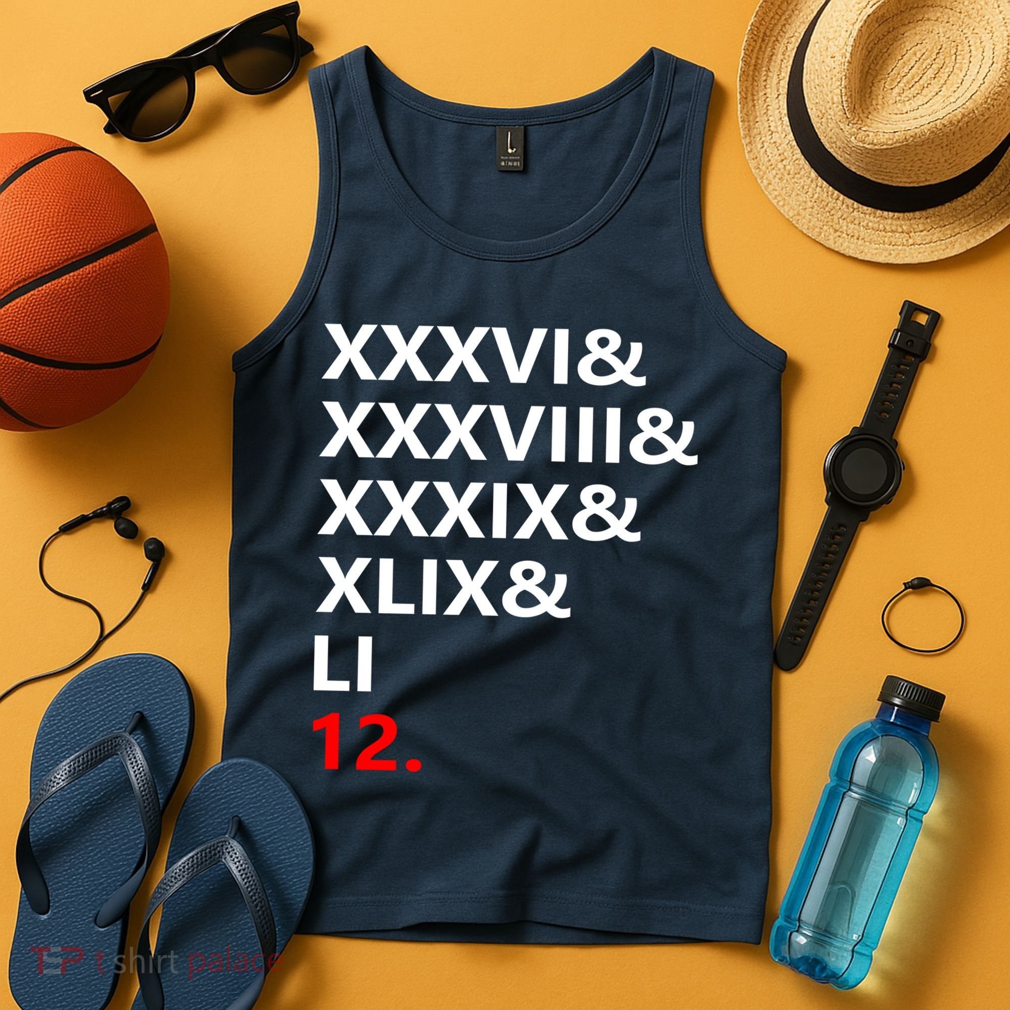 Football Goat New England 5 Time World Champion #12 Tank Top