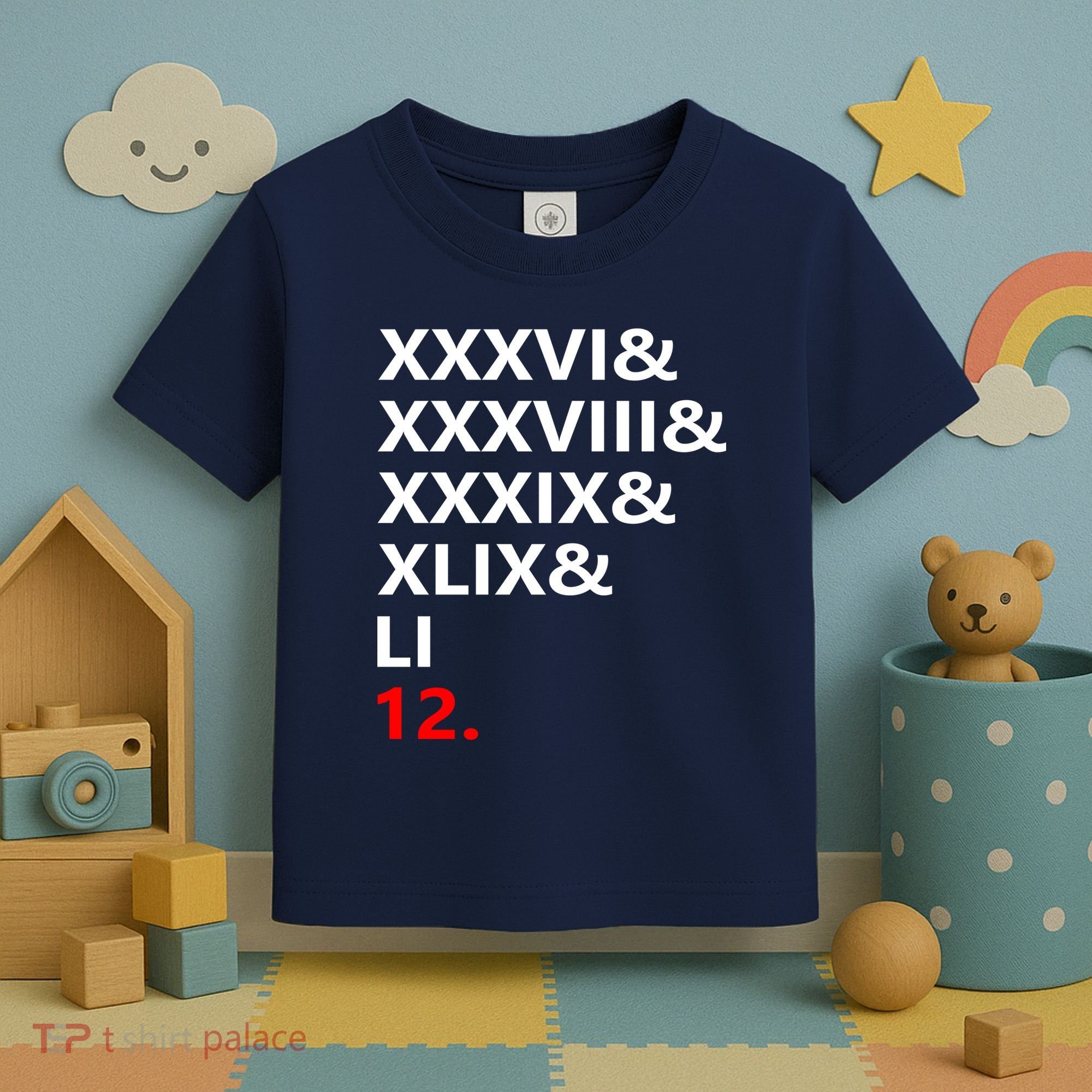 Football Goat New England 5 Time World Champion #12 Toddler T-Shirt