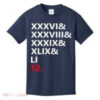 Football Goat New England 5 Time World Champion #12 Kids T-Shirt thumb 0