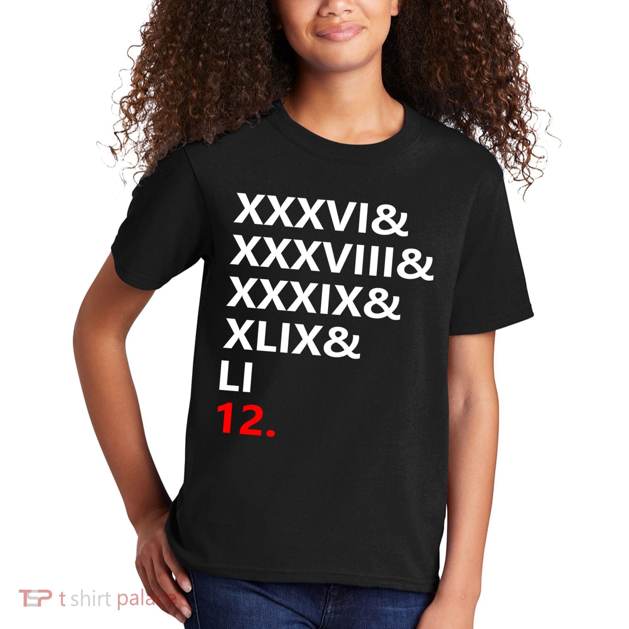 Football Goat New England 5 Time World Champion #12 Kids T-Shirt