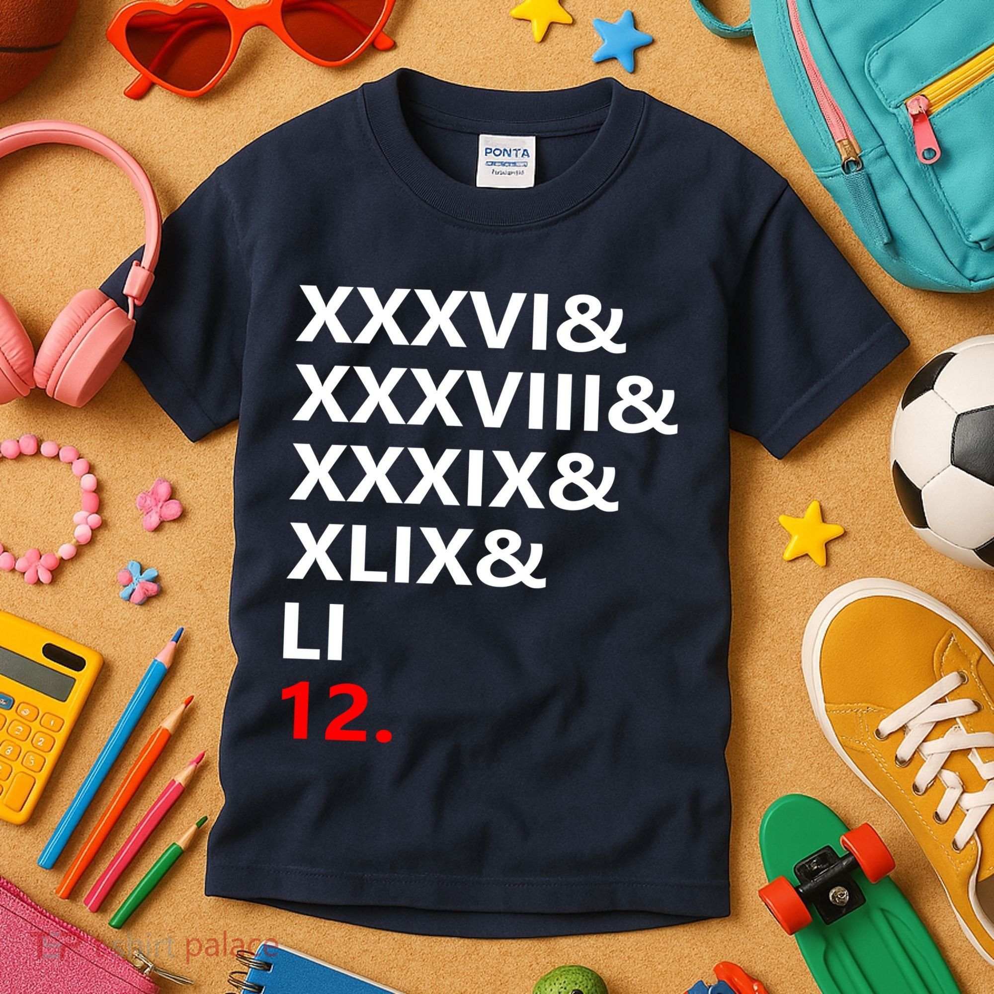 Football Goat New England 5 Time World Champion #12 Kids T-Shirt