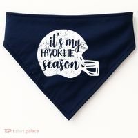 Football It's My favorite Season USA-Made Doggie Bandana thumb 0