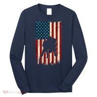 Football Lineman American Flag Sports Fan Long Sleeve Shirt thumb 0