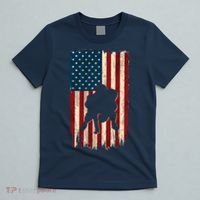 Football Lineman American Flag Sports Fan T-Shirt thumb 5