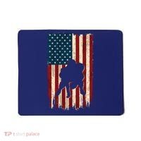 Football Lineman American Flag Sports Fan Mousepad thumb 0