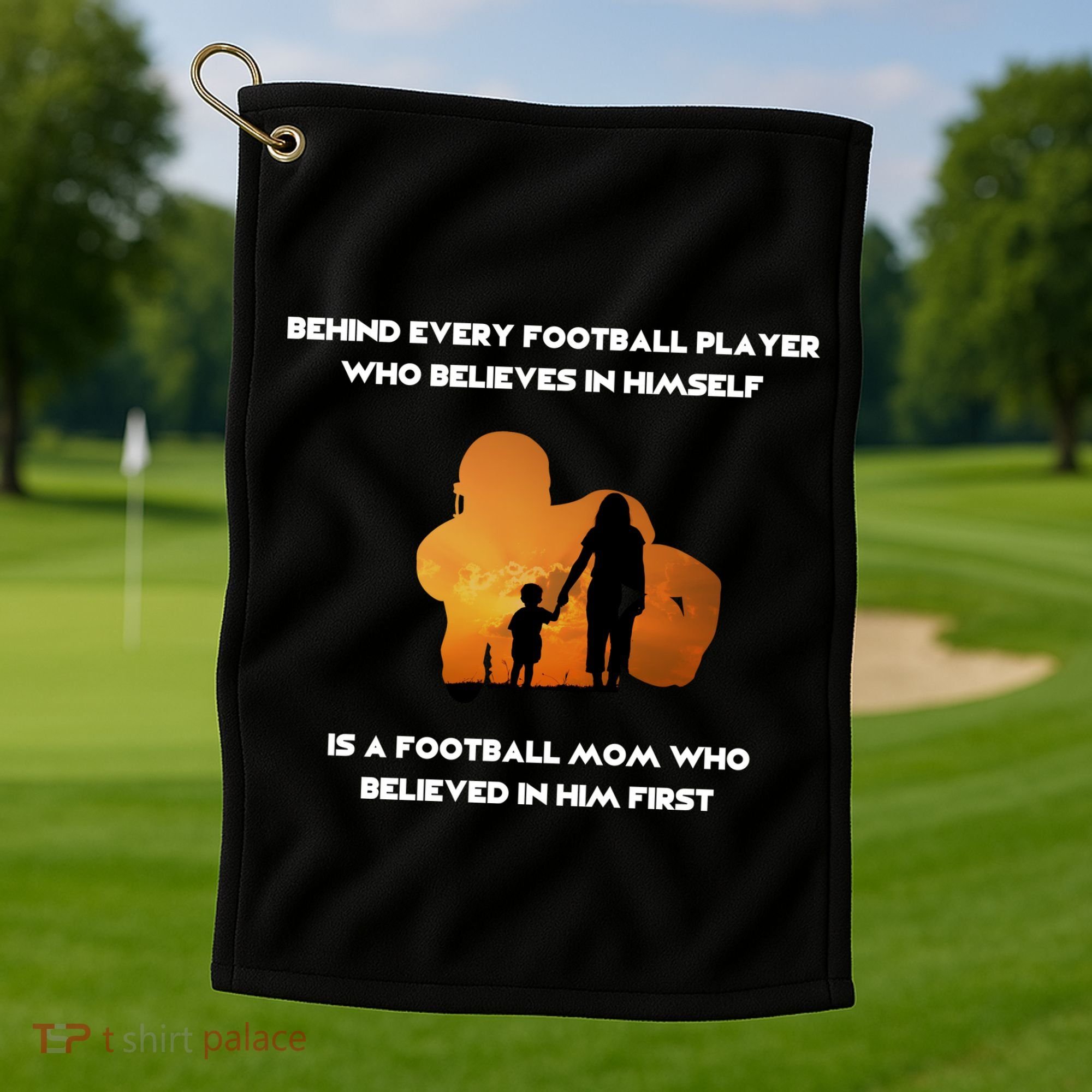 Football Mom Behind The Scenes Golf Towel