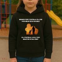 Football Mom Behind The Scenes Kids Hoodie thumb 3