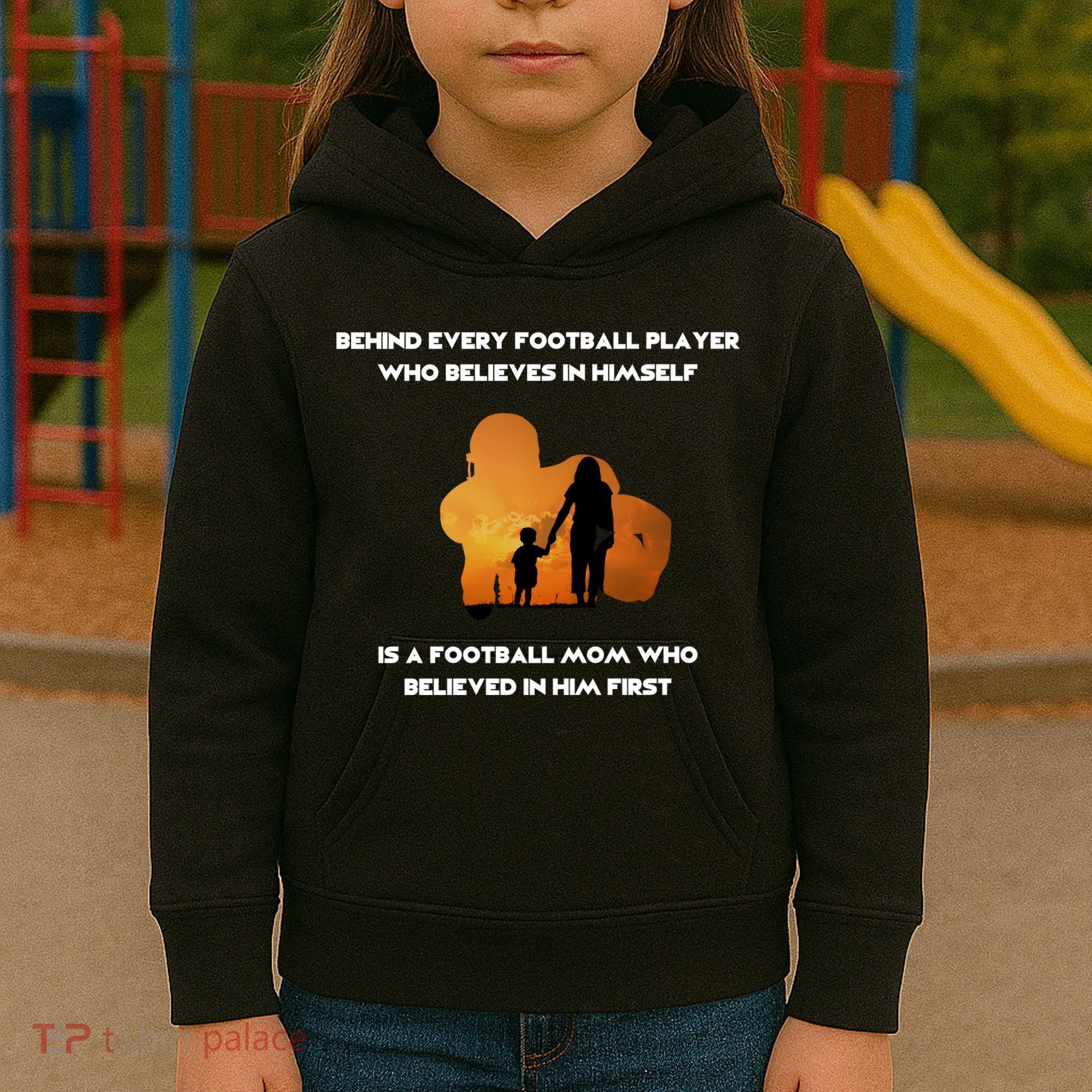 Football Mom Behind The Scenes Kids Hoodie