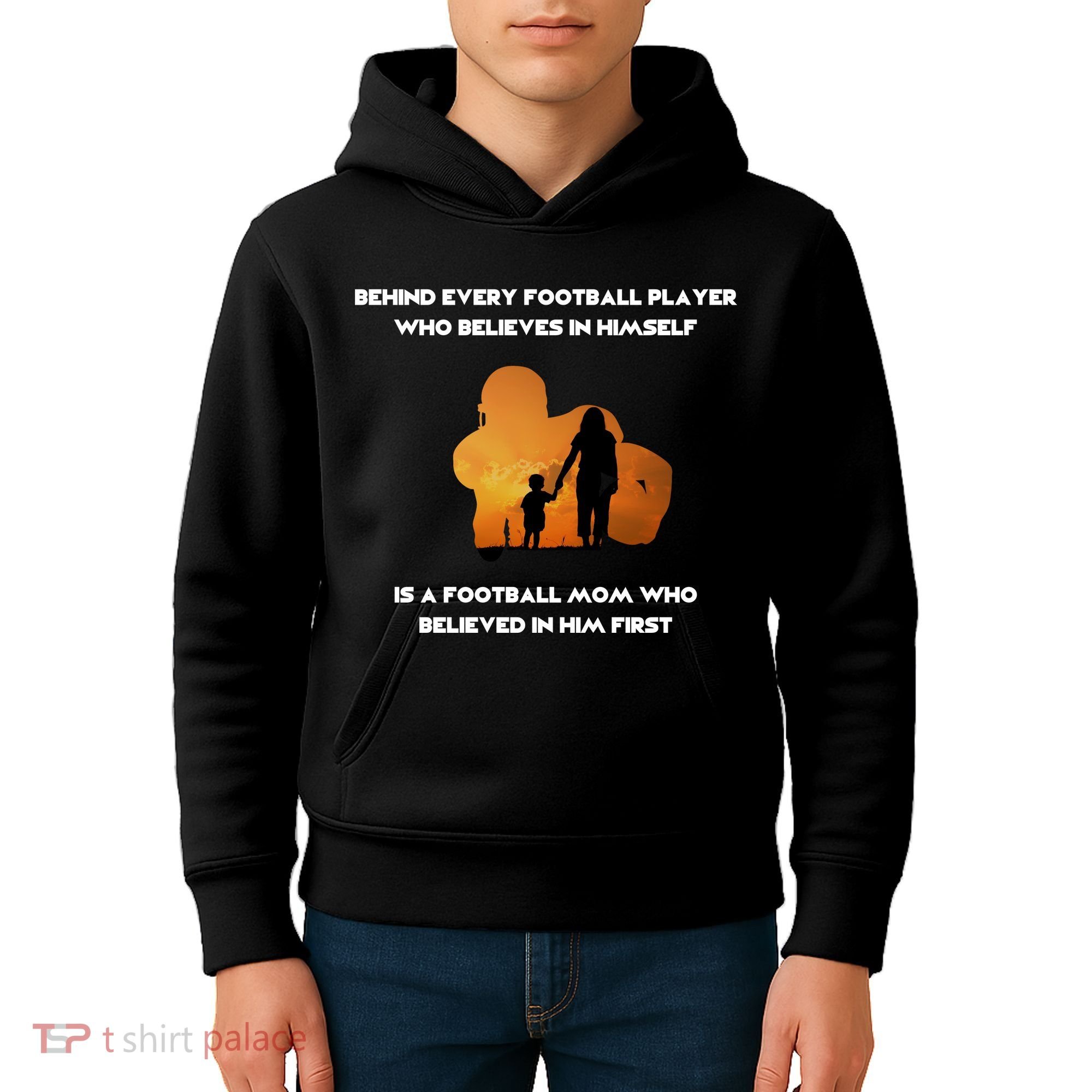 Football Mom Behind The Scenes Kids Hoodie