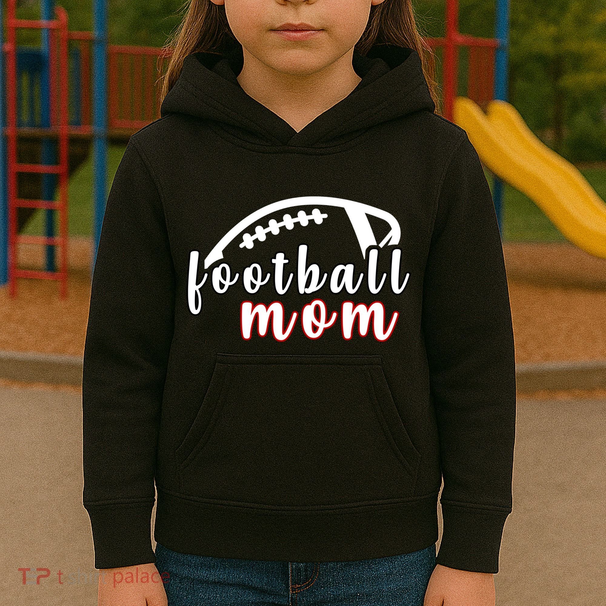 Football Mom Fan Kids Hoodie