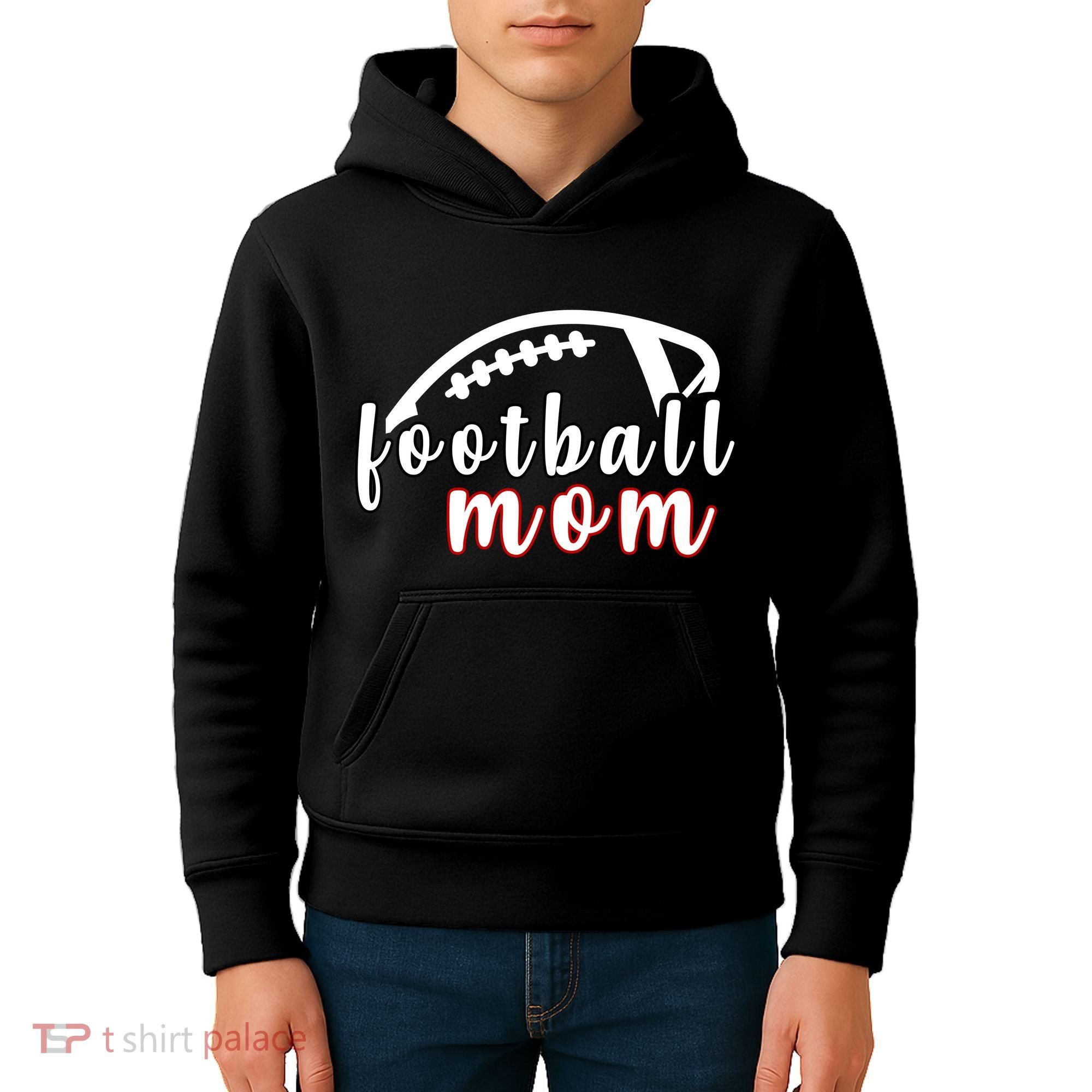 Football Mom Fan Kids Hoodie
