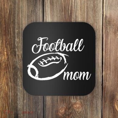 Football Mom Logo Coaster