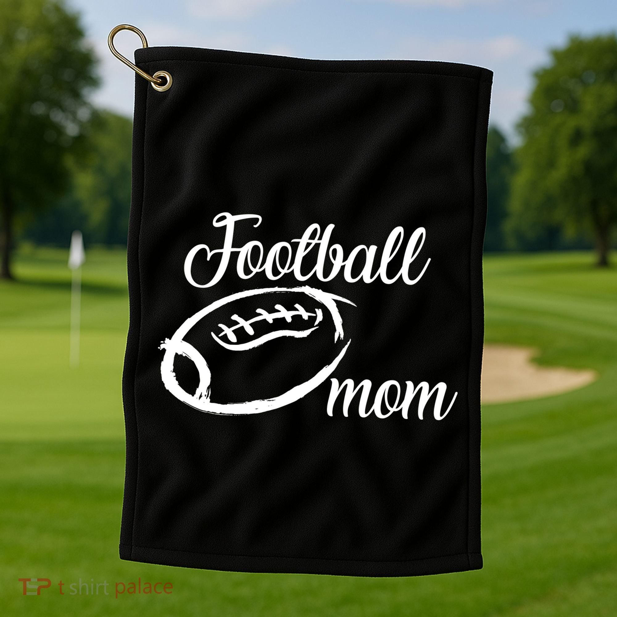 Football Mom Logo Golf Towel