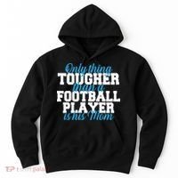 Football Player Tough Mom Hoodie thumb 0