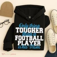 Football Player Tough Mom Hoodie thumb 4