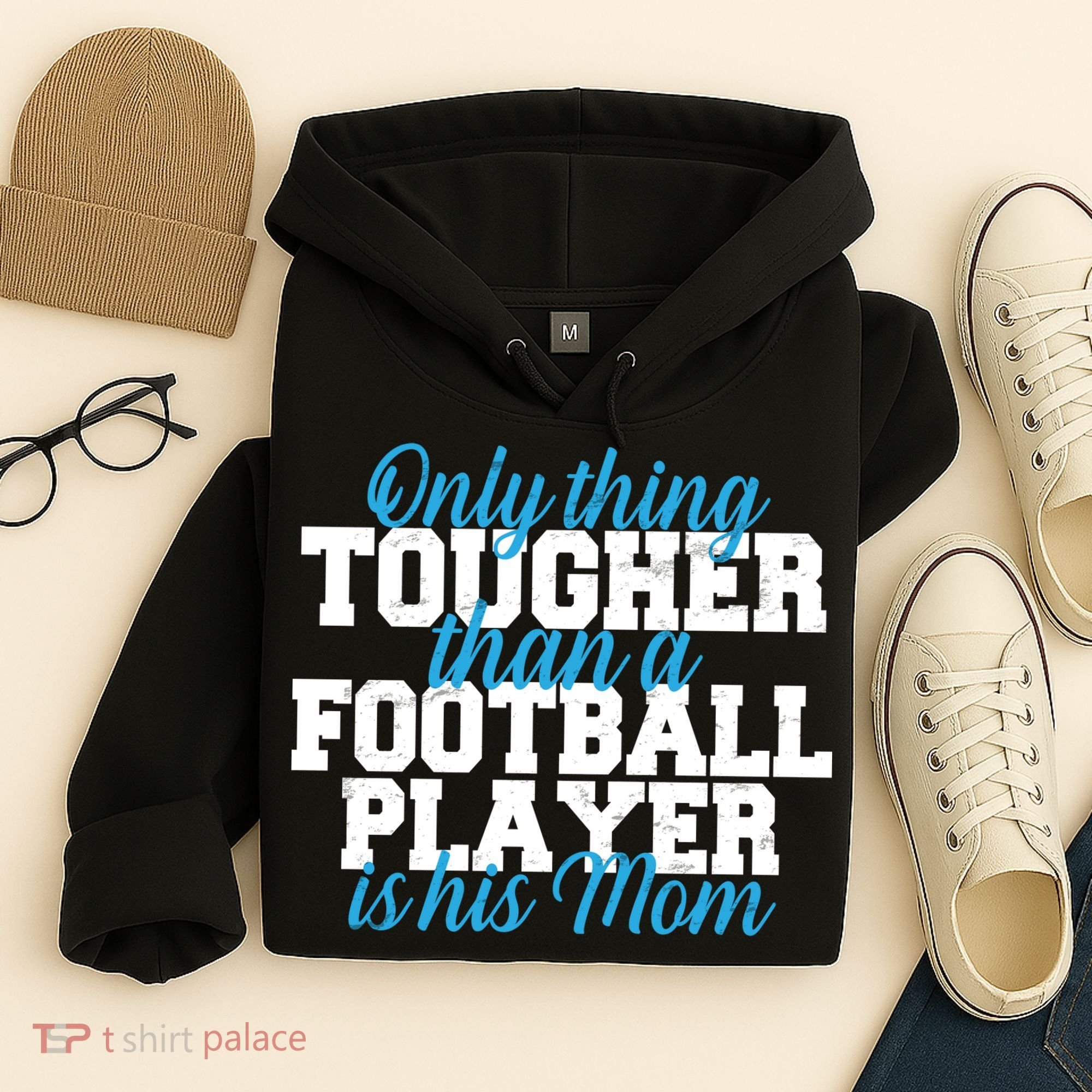 Football Player Tough Mom Hoodie