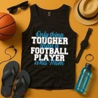 Football Player Tough Mom Tank Top thumb 4