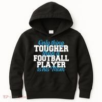 Football Player Tough Mom Kids Hoodie thumb 0
