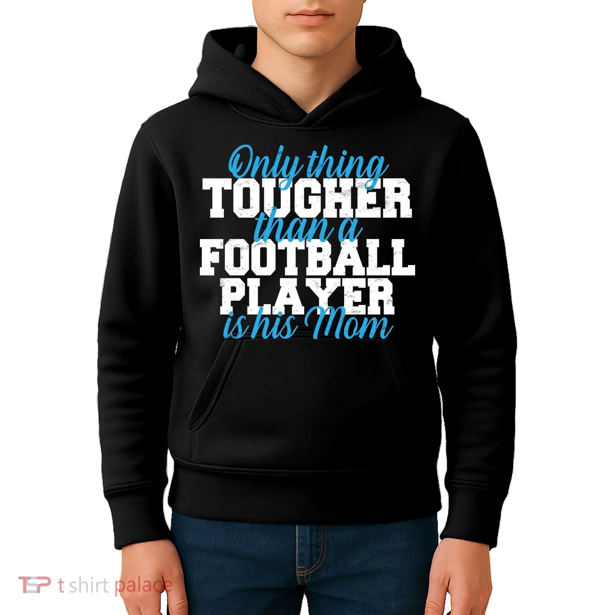 Football Player Tough Mom Kids Hoodie