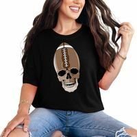 Football Skeleton Skull Comfort Colors T-Shirt thumb 0