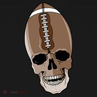 Football Skeleton Skull T-Shirt thumb 7