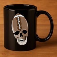Football Skeleton Skull 11oz C Handle Ceramic Mug thumb 3
