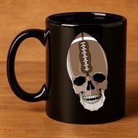 Football Skeleton Skull 11oz C Handle Ceramic Mug thumb 4