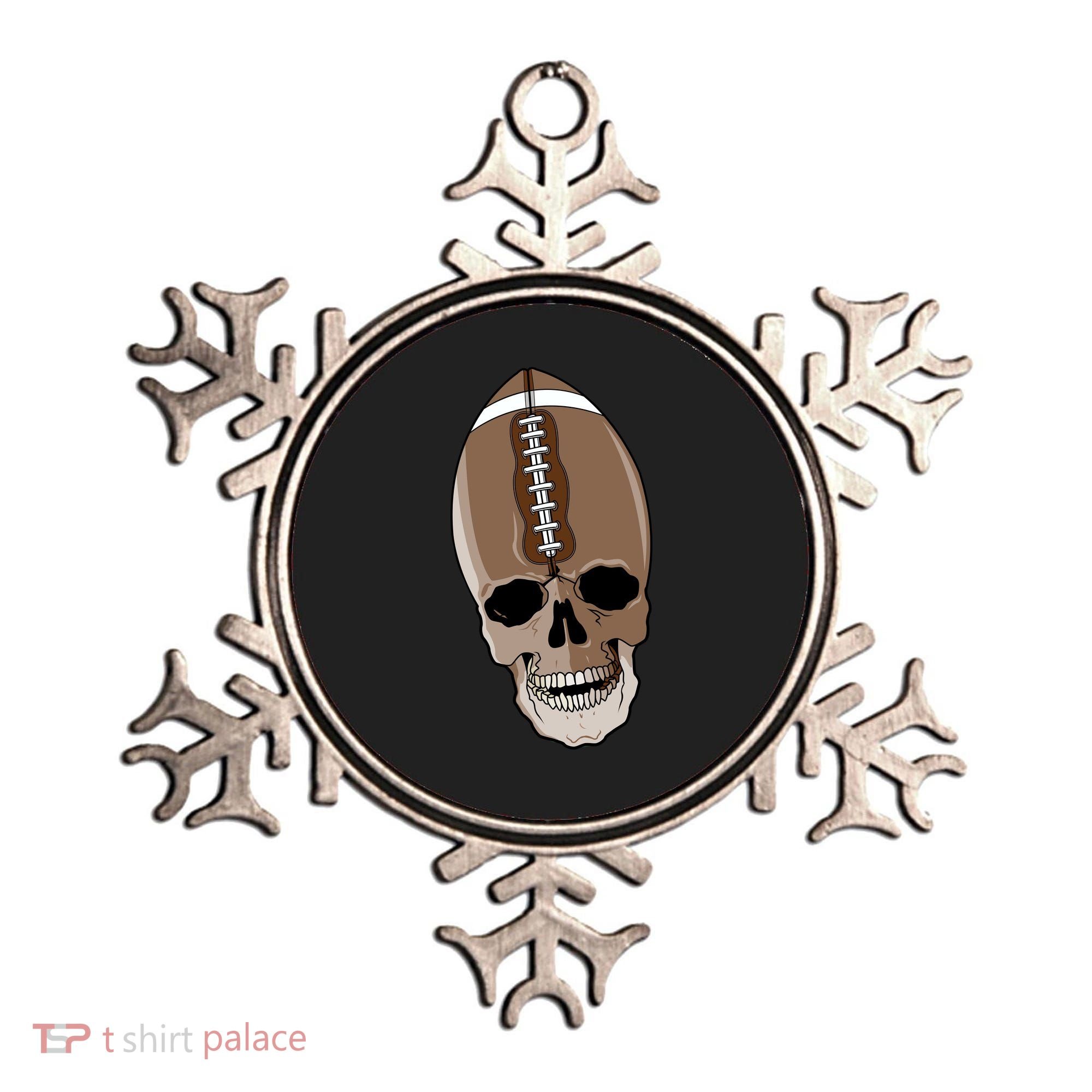 Football Skeleton Skull Ornament