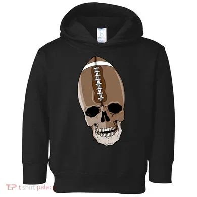 Football Skeleton Skull Toddler Hoodie