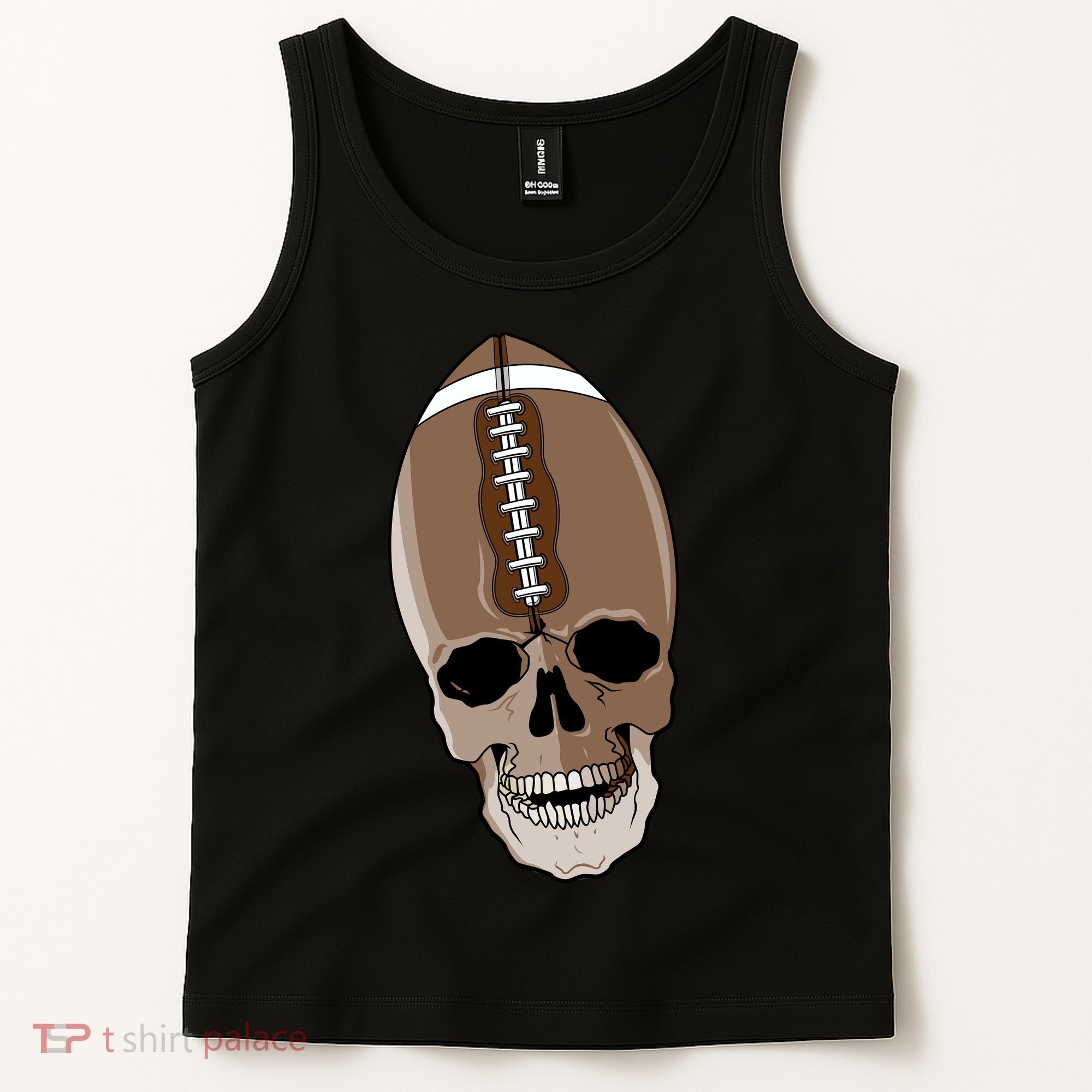 Football Skeleton Skull Tank Top