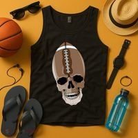 Football Skeleton Skull Tank Top thumb 4