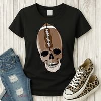 Football Skeleton Skull Women's T-Shirt thumb 3