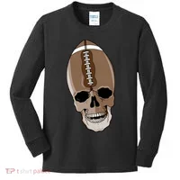 Football Skeleton Skull Kids Long Sleeve Shirt thumb 0