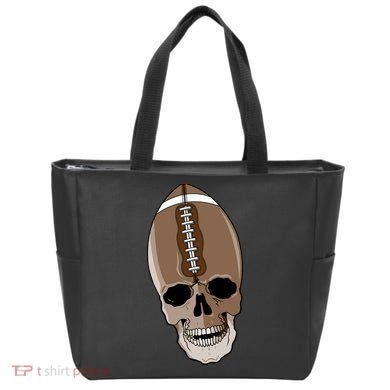 Football Skeleton Skull Tote Bag