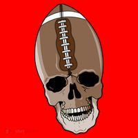 Football Skeleton Skull Santa Hat thumb 1