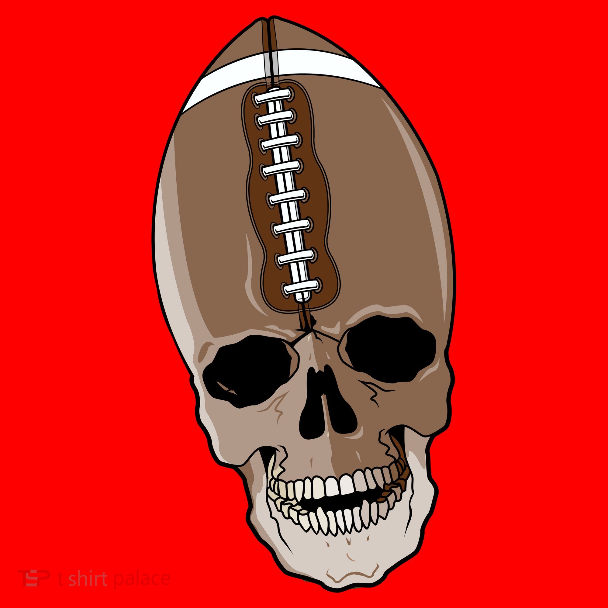 Football Skeleton Skull Santa Hat