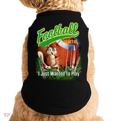 Football Squirrel Runs On The Field Funny Doggie Tank