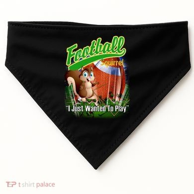 Football Squirrel Runs On The Field Funny USA-Made Doggie Bandana