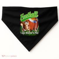 Football Squirrel Runs On The Field Funny USA-Made Doggie Bandana thumb 0