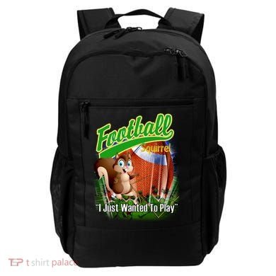 Football Squirrel Runs On The Field Funny Backpack