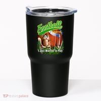 Football Squirrel Runs On The Field Funny Tumbler thumb 0
