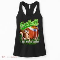 Football Squirrel Runs On The Field Funny Women's Tank Top thumb 0